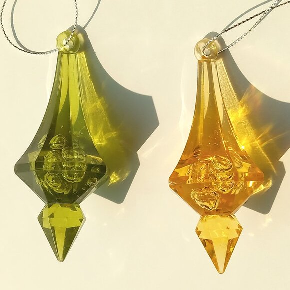 2 Vintage Ornaments / Suncatchers - Picture 3 of 12